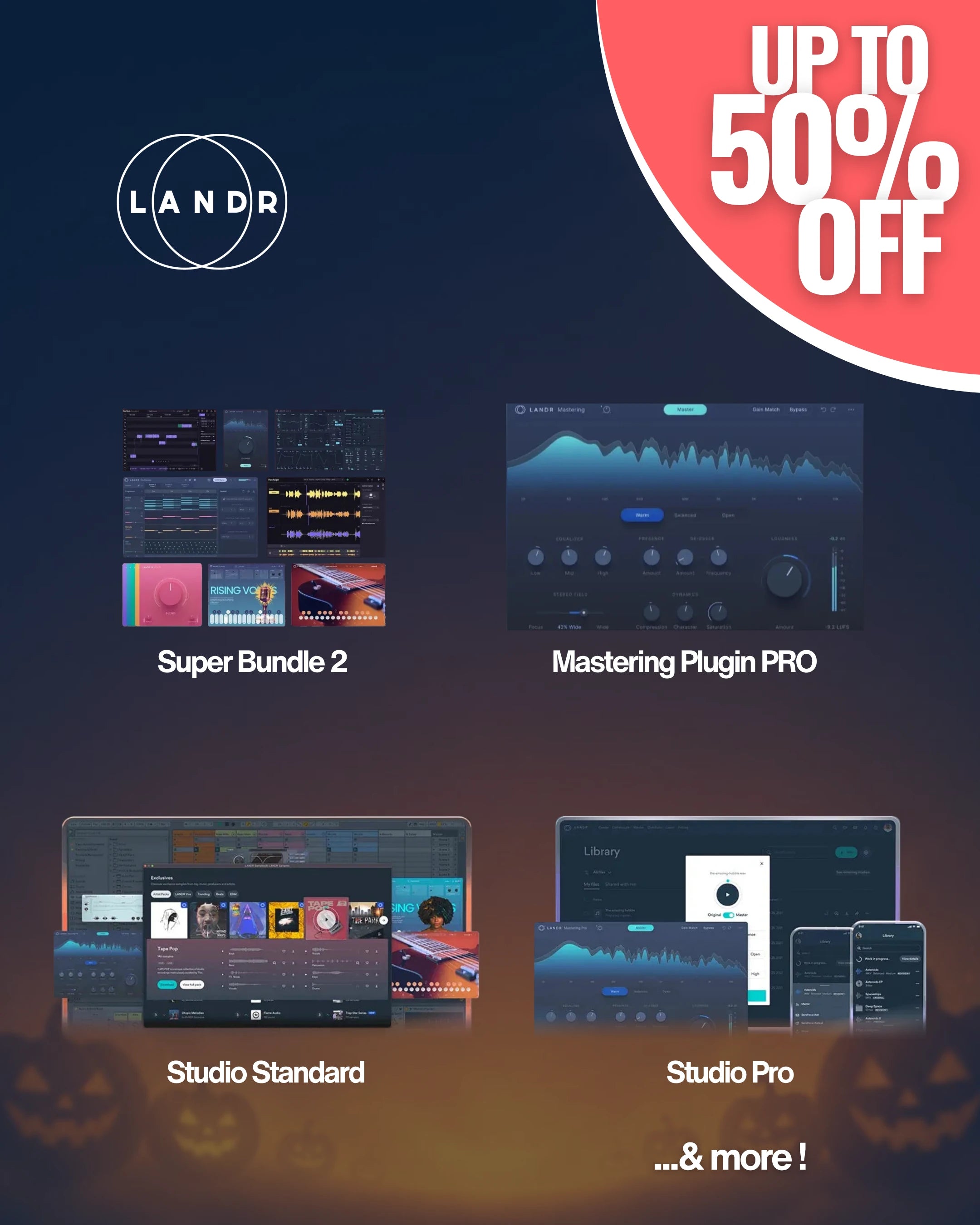 LANDR – up to 50% off