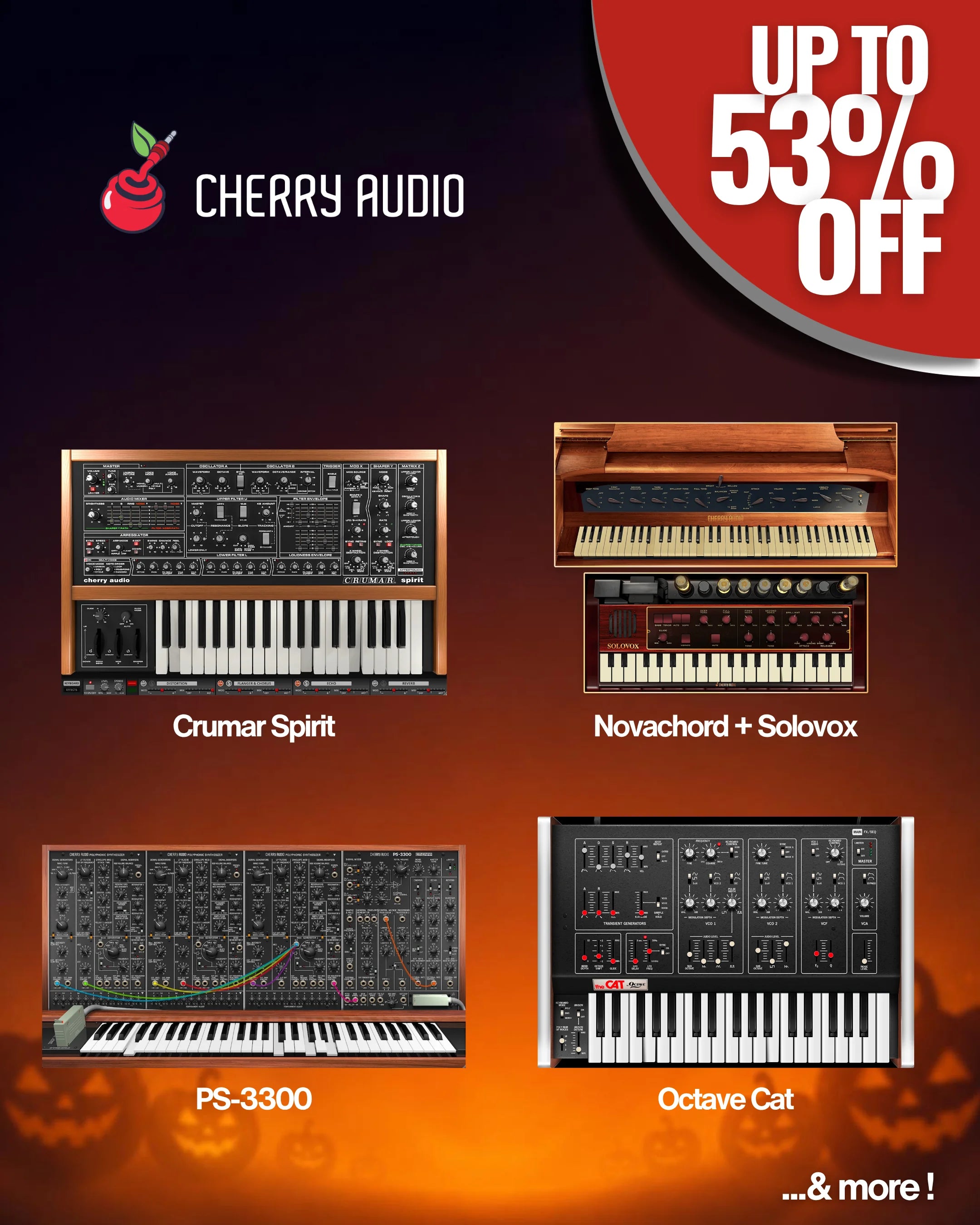Cherry Audio Halloween deals up to 53% off