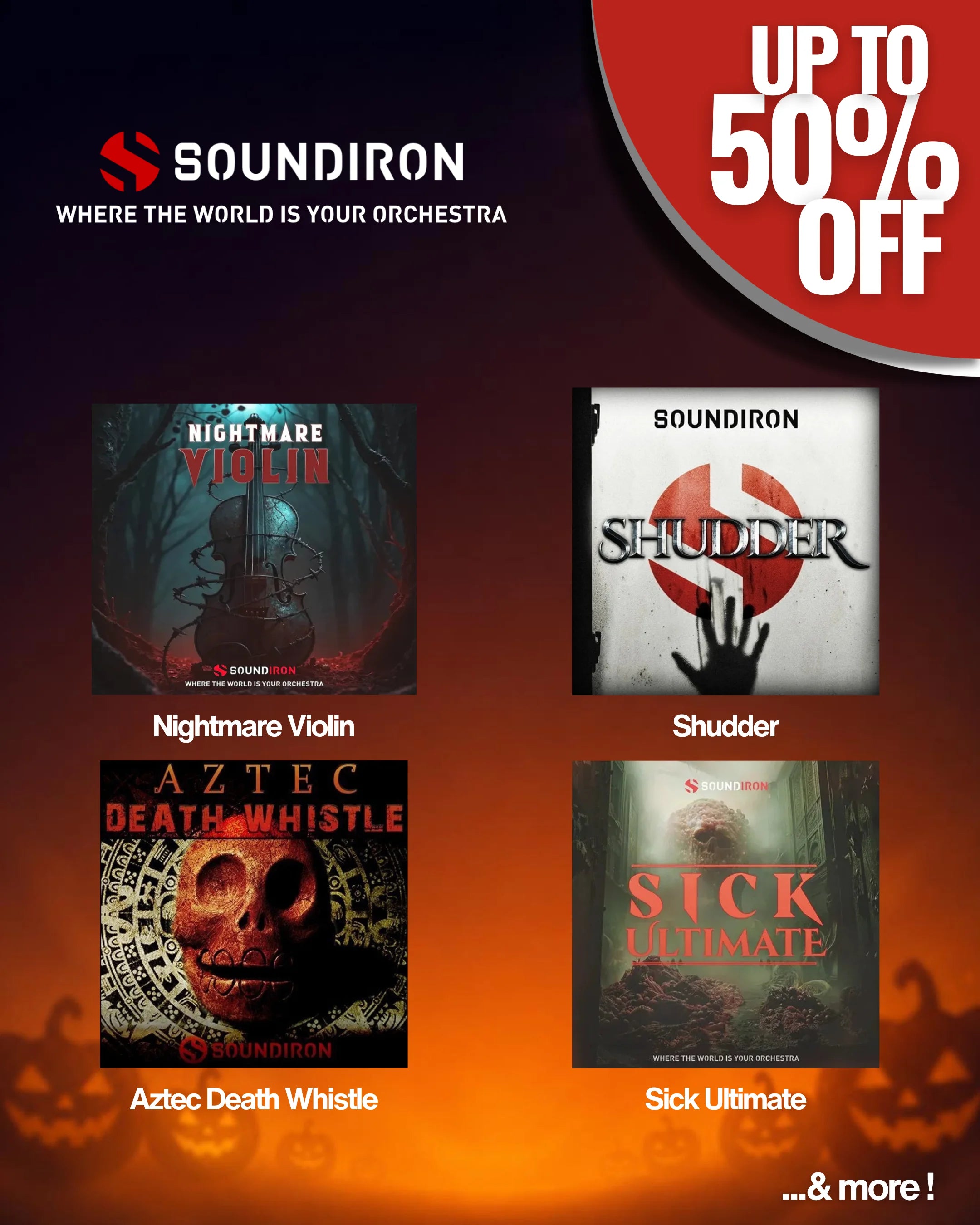 Soundiron Halloween deals up to 50% off