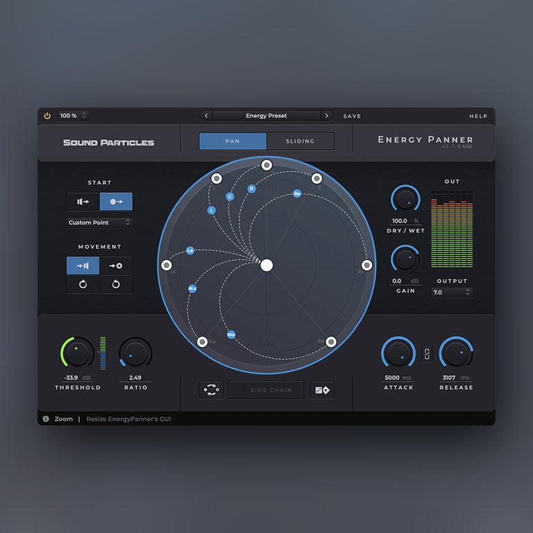 Sound Particles Energy Panner